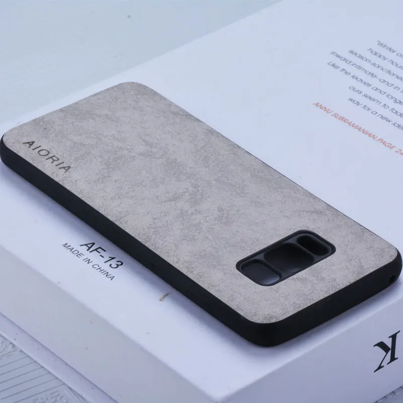 Aioria Мягкий силиконовый чехол для Samsung Galaxy S8 Plus кожаный Винтажный Классический