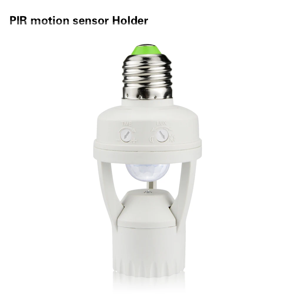 

E27 Socket with PIR Motion Sensor LED Light Bulb Switch Converter AC110V 220V Lamp Holder Infrared PIR Motion Sensor Bulb Switch