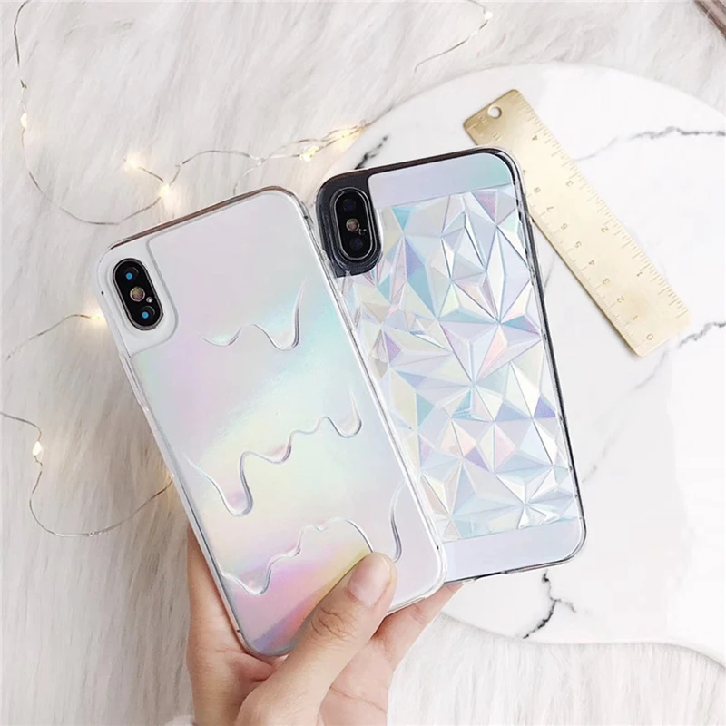 6X5 5S кристалл для телефона IPhone 6S Капа сверкающий Чехол 7 плюс задняя 8 телефон