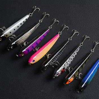 

8Pcs/Lot Top Water Pencil Fishing Lures 8.5cm/9.8g Floating Artificial Hard Swim Bass Baits Tackle Wobblers For Fishing