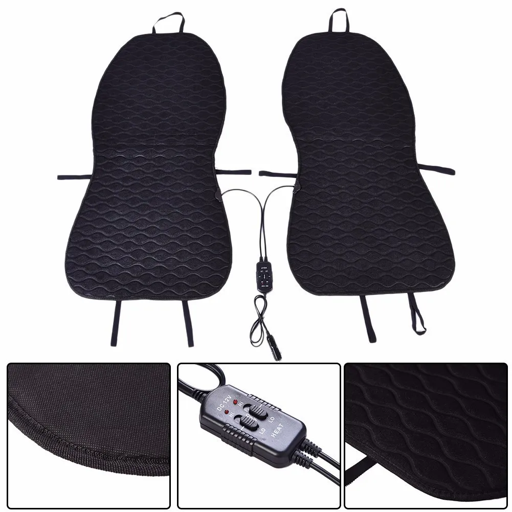 

Warm-Keeping Winter DC12V Universal 70W Front Row Car Seat Cushions Heating Thermostat Truck Heated Seat Color Black Gray
