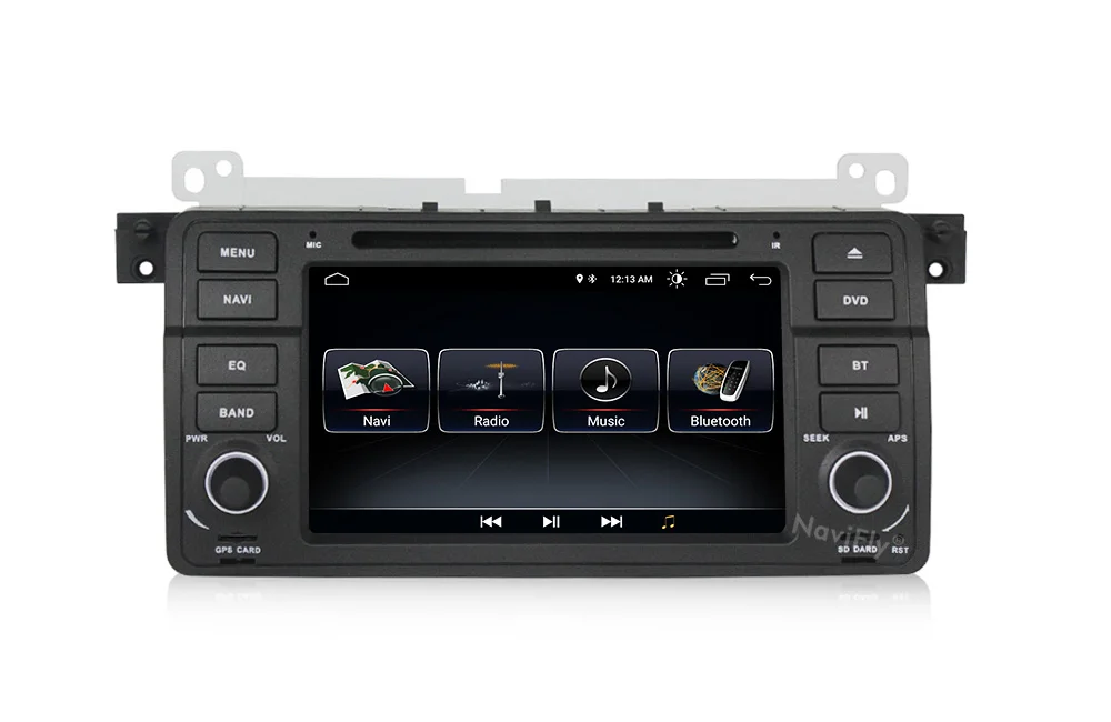 Clearance NaviFly New Arrival! android 8.1 system car radio car gps dvd player for BMW E46 M3 1998-2006 support wifi bluetooth dvd navi FM 7