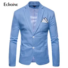 Fashion Cotton linen summer men comfort blazer Mens 2019 New Slim Fit Jacket Suits Blazers Men Quality Casual suit plus size 4XL Fashion Cotton linen summer men comfort blazer Mens 2019 New Slim Fit Jacket Suits Blazers Men Quality Casual suit plus size 4XL