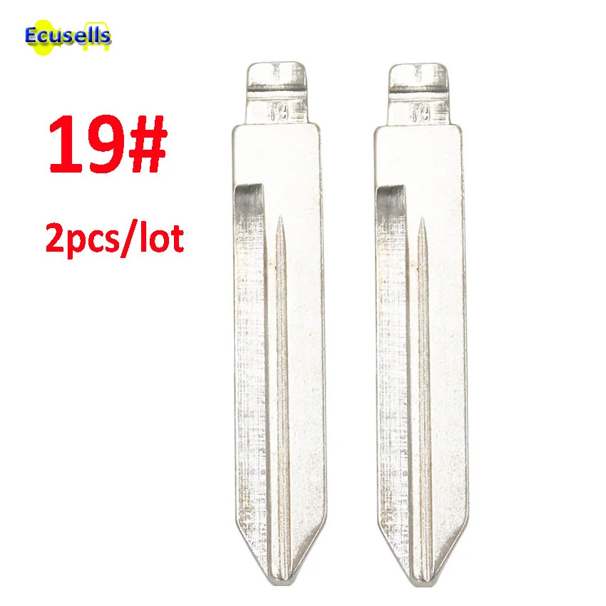 

2pcs/lot Universal remotes fly key NO.19 flip uncut FO38 H75 blank Key Blade 19#