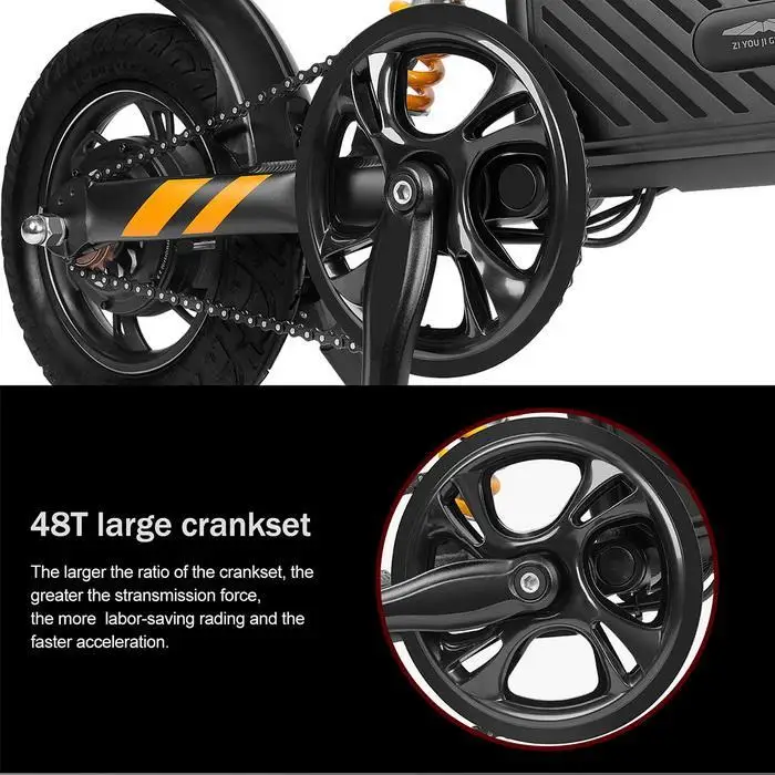 Flash Deal Aluminum Alloy Front/Rear Double Disc Brake Folding Smart Bicycle double disc brake IP54 US Plug Electric Bike 11