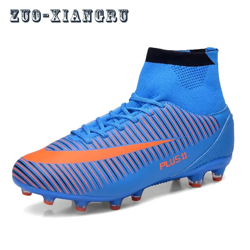 Hombres Zapatillas de Soccer Futsal Zapatos con Calcetines entrenador profesional TF botas de fútbol zapatillas Futbol Sala hombre