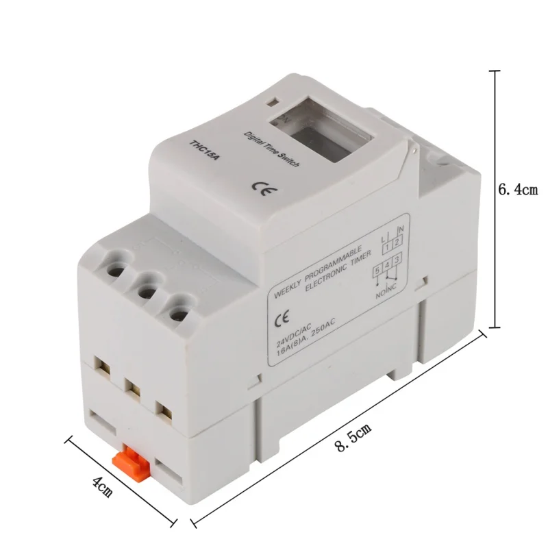 

AC 12V 24V 110V 220V Digital LCD Power Timer Programmable Time Switch Relay 16A GOOD temporizador Din Rail