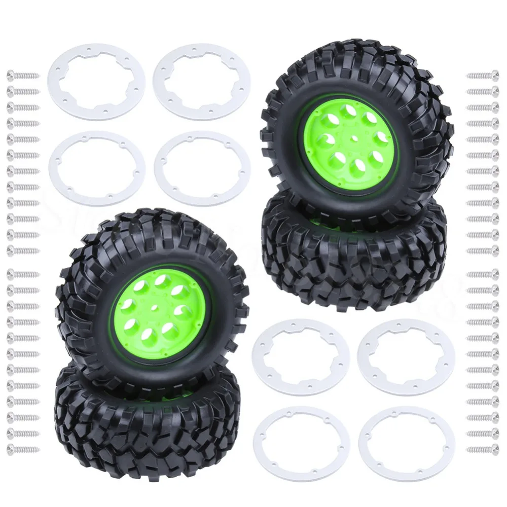 4 шт. Резина 1 9 &quotBeadlocks колеса и шины 96 мм для Радиоуправляемая модель axial SCX10 RC4wd