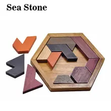 Children Kids Puzzles Wooden Toys Tangram Jigsaw Board Wood Geometric Shape Puzzle Educational Toys for kids Christmas gifts kids wooden montessori material animals jigsaw puzzle educational toys for children wood tangram memory flag teaching aids