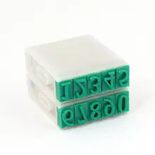 Офис Студент Пластик резиновая 0-9 Комбинации цифры номер штамп 0,43"