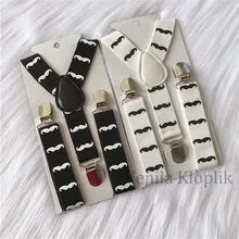 

Children Black White Cute Mustache Suspenders Baby Boys And Girls Suspenders Clip-on Y-Back Braces Elastic Kids Suspenders