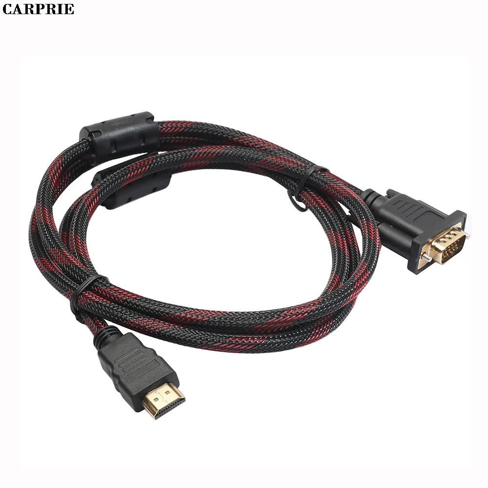 Адаптер-переходник CARPRIE Full HD 1080P HDMI штекер на 15-контактный разъем VGA кабель