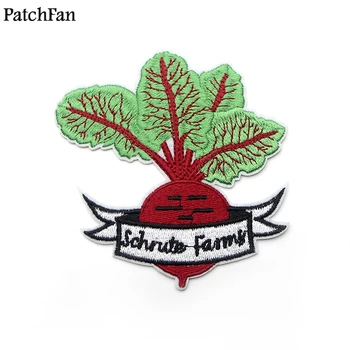 

20pcs/lot Patchfan The office Dwight Schrute farm sewing badges Embroidered Iron on Patches Clothes wallet badge Sticker A1728