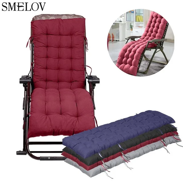 

Solid long Recliner Rocking Rattan Chair Cushion Mat Folding Thick Garden Sun Lounge Chair Seat Cushion Sofa Chair Tatami Mat