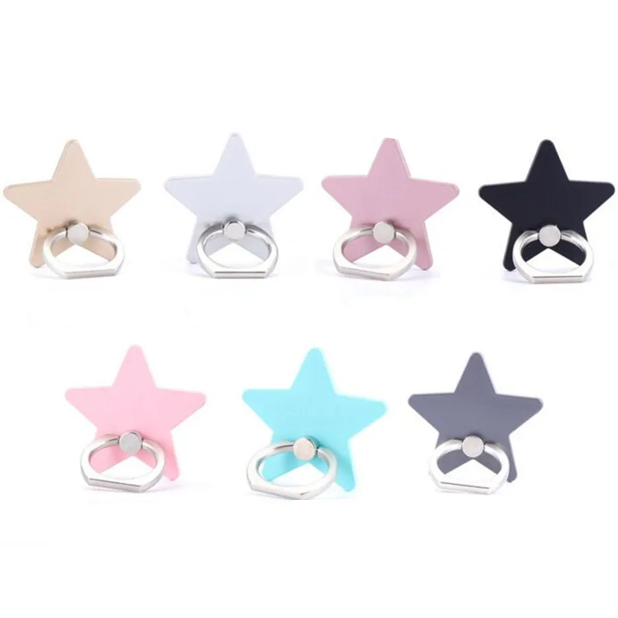 

UVR Reusable Five-pointed Star Metal Finger Ring Smartphone Stand Holder Mobile Phone Holder Stand For iPhone Xiaomi All Phone