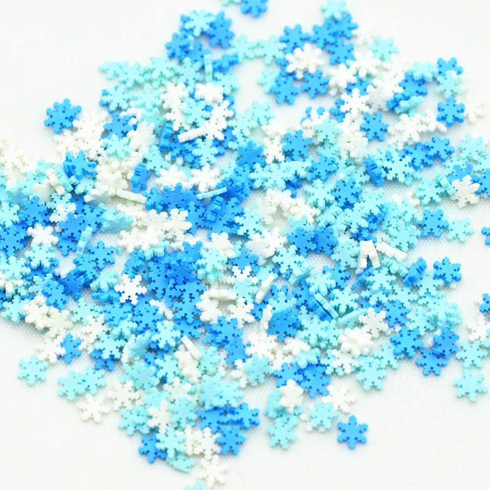 

10 Gram New Arrival 5mm Baked Polymer Clay Tiny Snowflake,Christmas Party Decoration,fake candy toppings,scrapbooking supplies