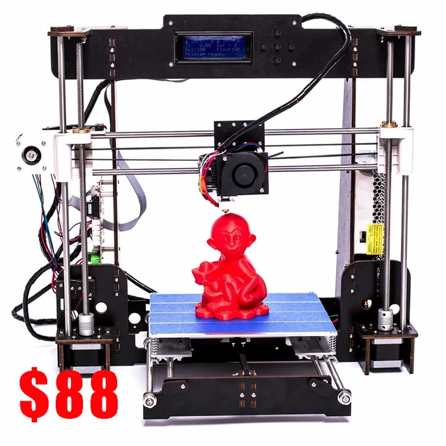 3D Printer Prusa i3 Reprap MK8 Extruder MK3 Heatbed LCD ...