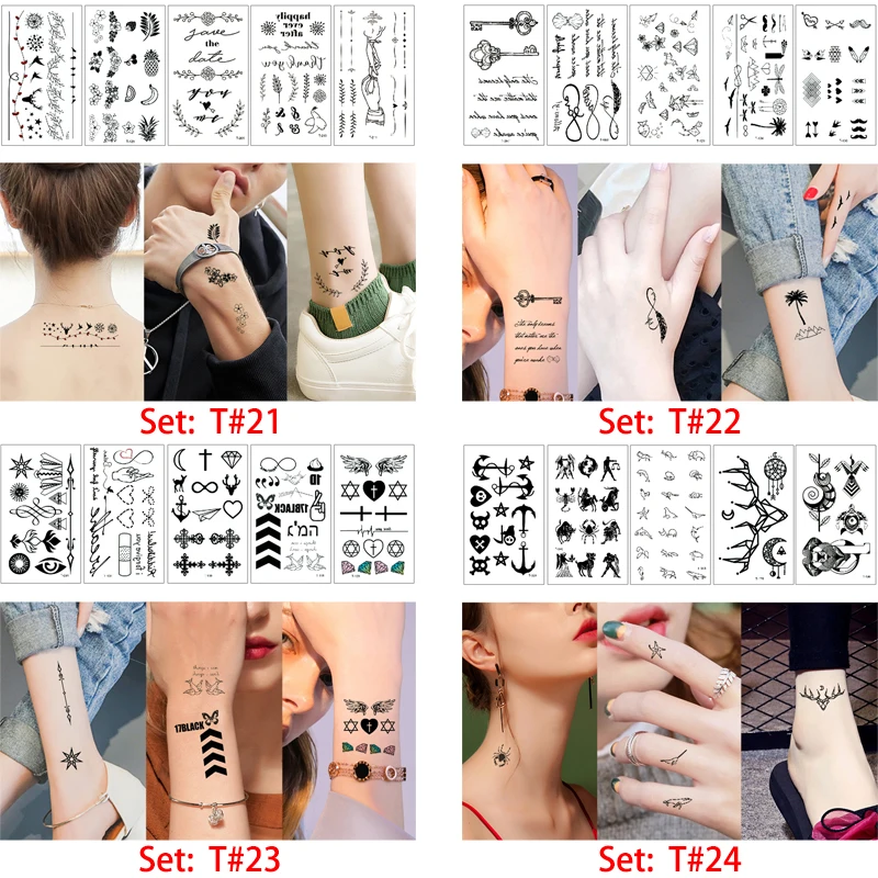 Временные водостойкие тату наклейки для боди арта 5 шт./компл. 10 5*6 см|tattoo sticker|tattoo