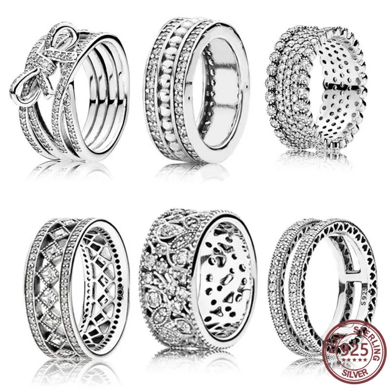 

Elegant S925 Pure Silver Original Copy 12 Color Fit Women Wedding & Party Has Logo Twelve Stars Rings Women Jewelry Fre