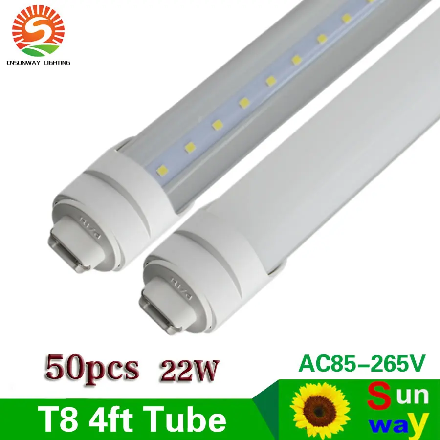 

CNSUNWAY R17d 120cm Led Tube Light T8 4ft 22W R17d Lihgts Frosted Clear Cover Replace To Fluoresecent Light 50pcs