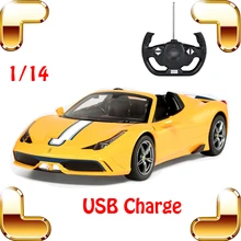 Christmas Gift 458 Speciale A 1/14 RC Racing Style Car Electrical Toys USB Charge Model Remote Vehicle Boy Favour Machine