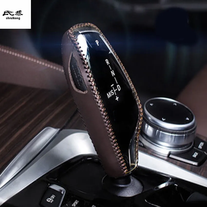 

1pc genuine leather Gear lever cover for 2018 BMW 5 Series G30 525 528 530 540