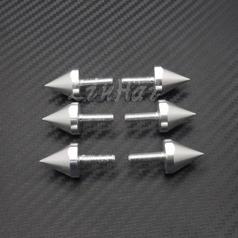 Universal Motorcycle Silver Aluminum Spike Bolts For Windscreen
