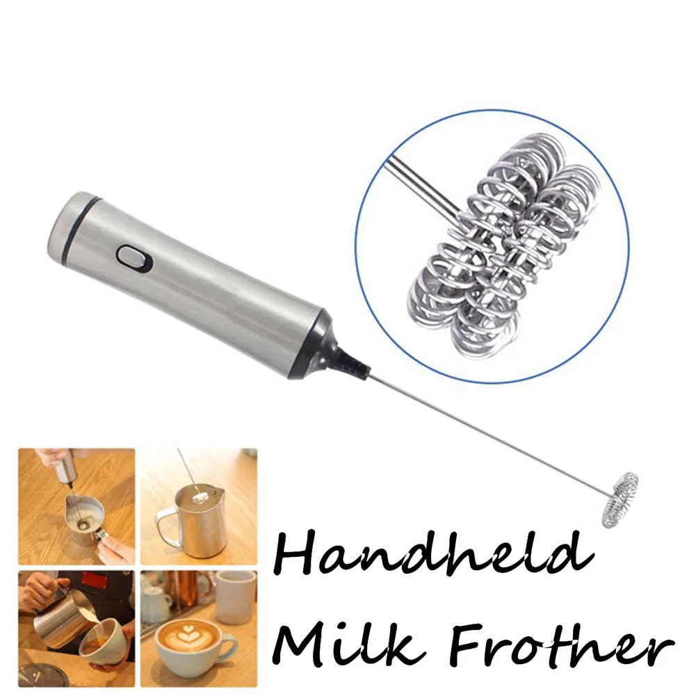 

Creative Convenient Electric Foam Maker Set Stainless Steel Whisk Milk Frother Drink Mixer for Coffee Hot Chocolate HY99 AU01