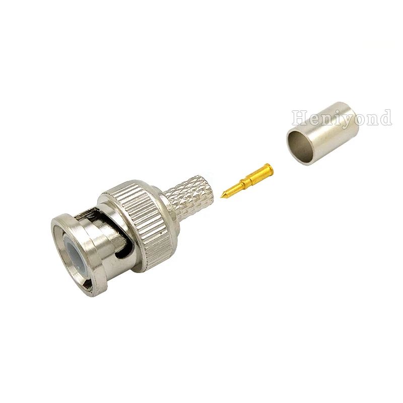 10PCS BNC male plug for RG59 coaxial cable BNC Connector Adapter female 3-piece crimp connector RG59 Coupler for CCTV Camera 10PCS BNC male plug for RG59 coaxial cable BNC Connector Adapter female 3-piece crimp connector RG59 Coupler for CCTV Camera