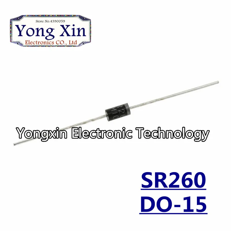 50 шт. SR260 SB260 2A 60V DO-15 диод Шоттки | Обустройство дома
