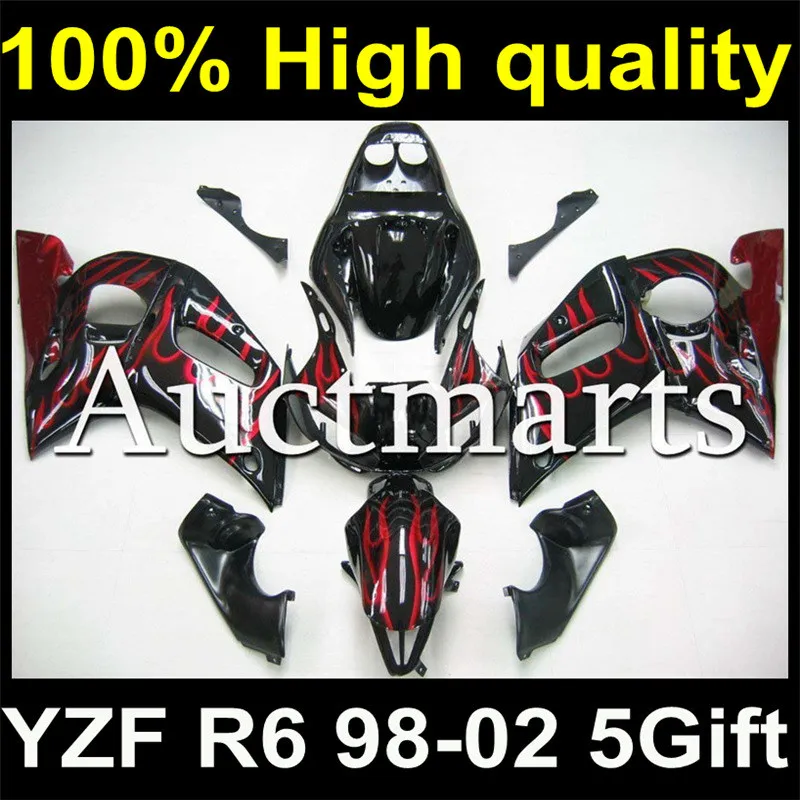 

Complete Plastic Body Fairing Kit Set For YAMAHA YZF600 YZF 600 R6 1998 1999 2000 2001 2002 98 99 00 01 02 Fairing Y98-0211
