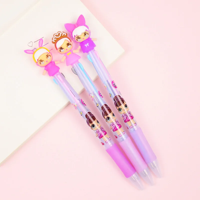 

36 pcs/lot 3 Colors Surprise Doll Ballpoint Pen Cute Ball Pen For Kid Gift Material office school writing supplies