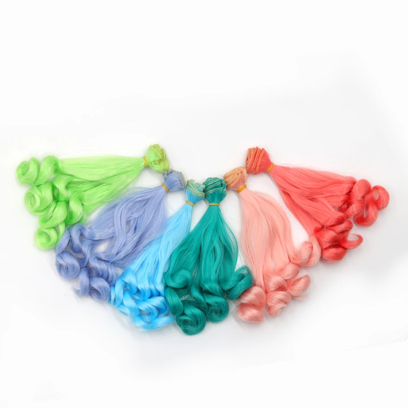 Doll accessories doll wigs toy wigs Msiredoll bjd wig Accessories 1piece 20*100CM doll hair 1/3 1/4 1/6 1/12 Gradient Color Curly bjd wigs diy