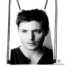 Custom Jensen_Ackles- Drawstring Backpack Bag Cute Daypack Kids Satchel (Black Back) 31x40cm#2018611-213