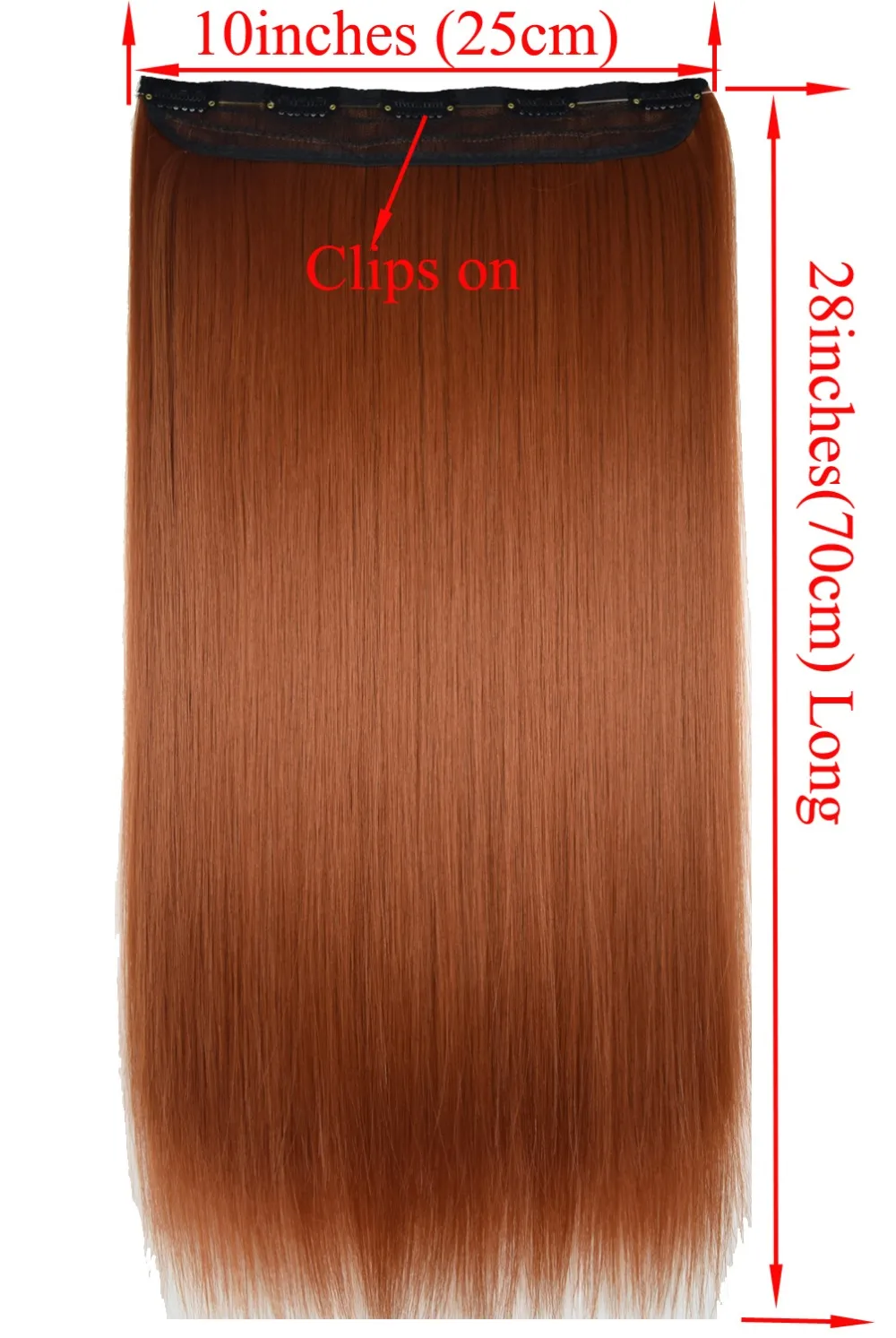 TOPREETY термостойкие B5 волосы из синтетического волокна 28 "70 см 130gr прямые 5 клипы на клип в наращивание волос 30 Цвета доступны