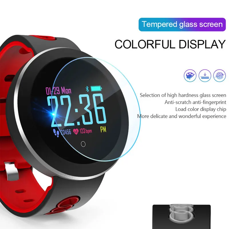 Sport Smart Watch Men Women OLED Touch Screen Pedometer Heart Rate Monitor Fitness Tracker Waterproof Smartwatch For Android IOS