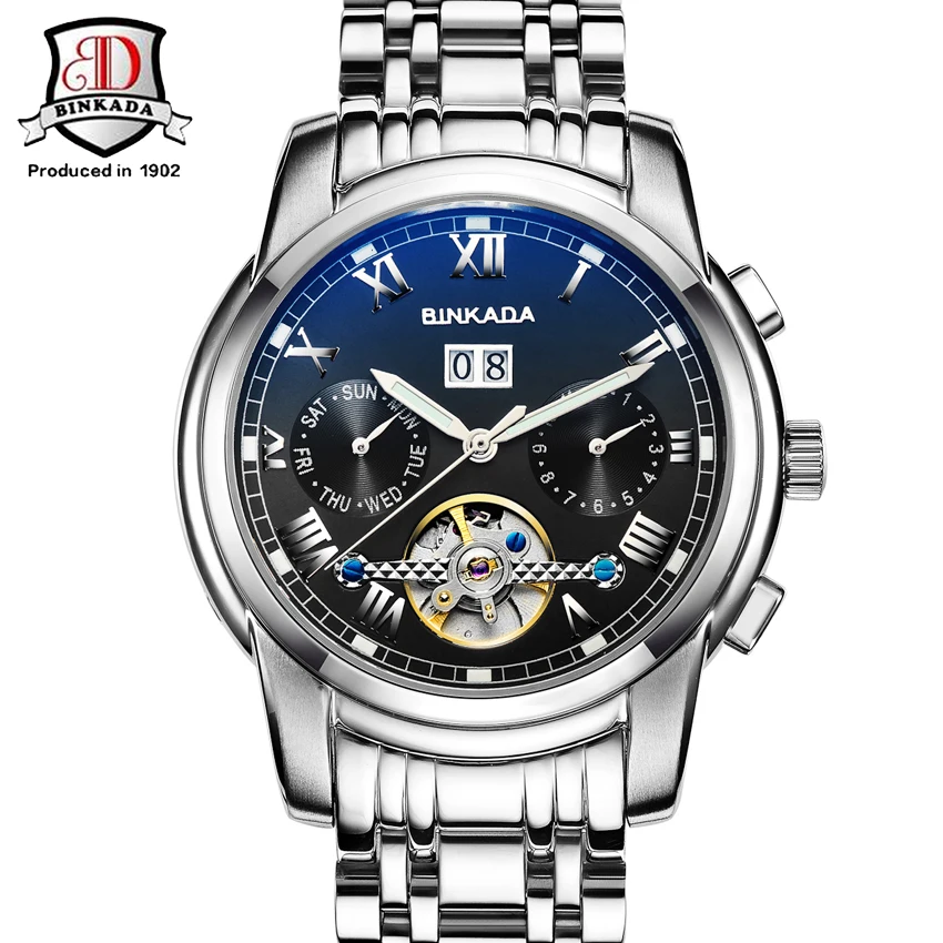

Mechanical Watch Mens Business Casual Mens Watch Montres Homme Grande Marque De Luxe Montre Homme Stainless Steel Steampunk