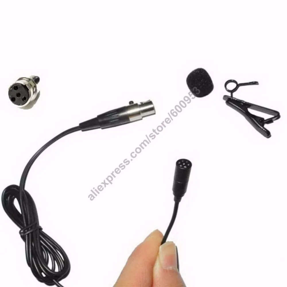 MICWL ME2 Type Lavalier Tie Clip Lapel Mic Microphone for Shure SLX ULX KCX PGX UT BLX ... ...Wireless Transmitter XLR Mini 4Pin |