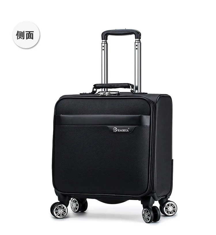 Unisex Business Travel Rolling Luggage Spinner Wheels 18 inch Suitcase Airplane Clothing Carry On Trolley Luggage (33)