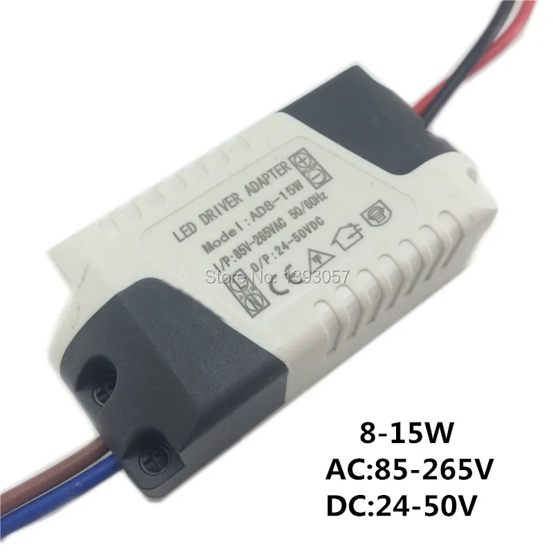 

10pcs High quality 260-280ma 8-15x1W DC 24V ~ 50V Led Driver 9W 10W 12W 15W Power Supply AC 110V 220V for LED lights