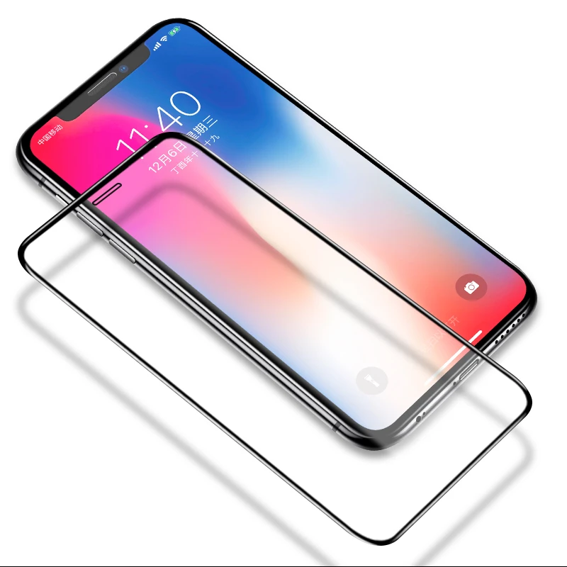 6D полное покрытие Защитное стекло для iPhone X Xr XS max iphone защита экрана стеклянная