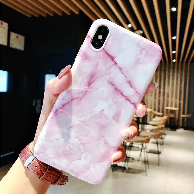 

Fashion Glossy Marble Phone Case For iPhone X XS MAX XR marble Back cover For iPhone 6 6s plus 7 8 plus Cases TPU Cover Capa 7 8