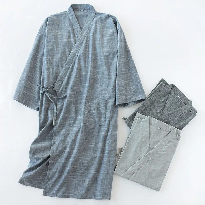 

Cotton material Male Kimono Men Robe Kimono Robe Men 9670