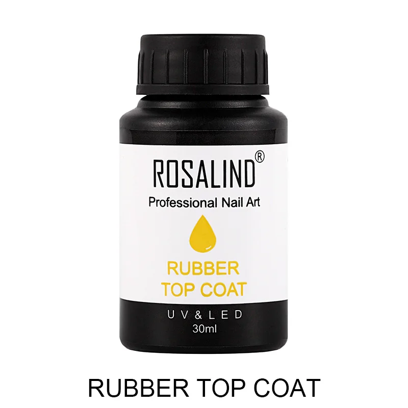 ROSALIND 30 мл Top Coat УФ Гель-лак для ногтей Manicre гель высокого качества лак для ногтей Soak Off ногтей Vernis полу постоянный Базовое покрытие