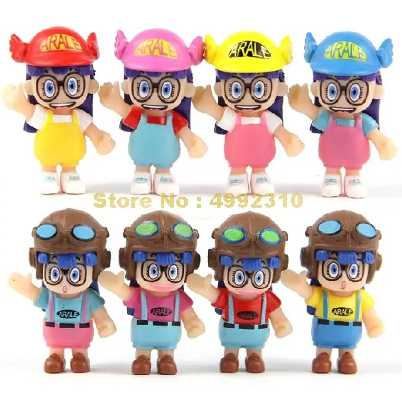 

8pcs/set cartoon cute dr.slump arale pvc action figure 5cm Toy