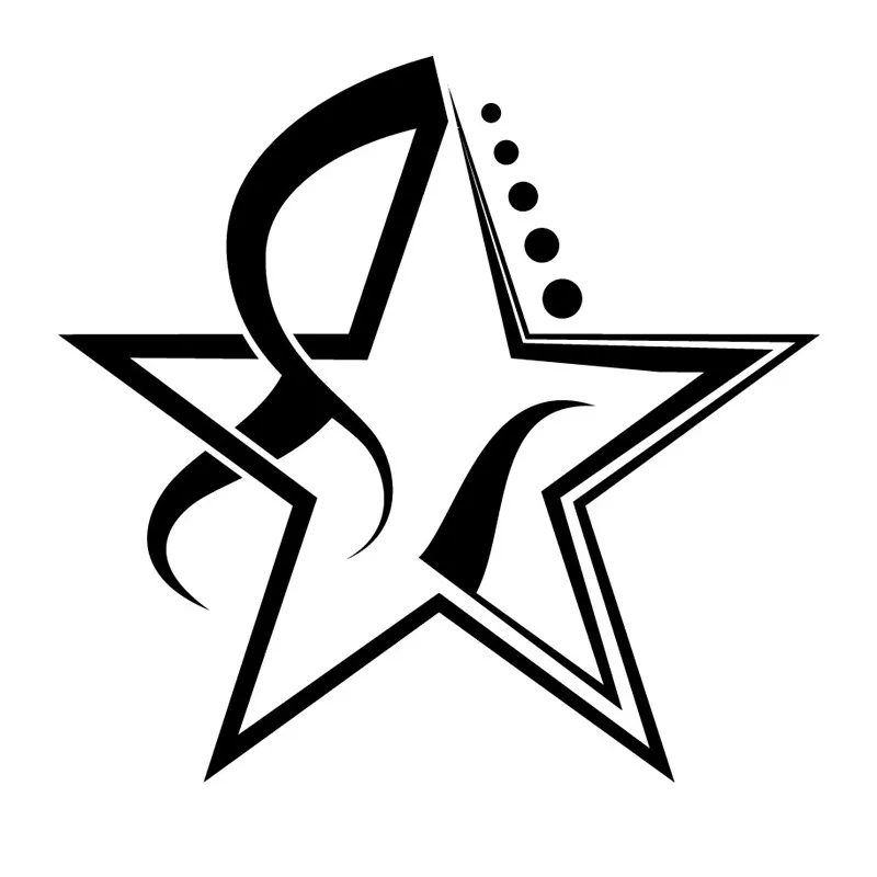 

Star Shape Tribal Logo Wall Stickers Purple Kids Bedroom Decoration Vinyl Removable House Wall Decal