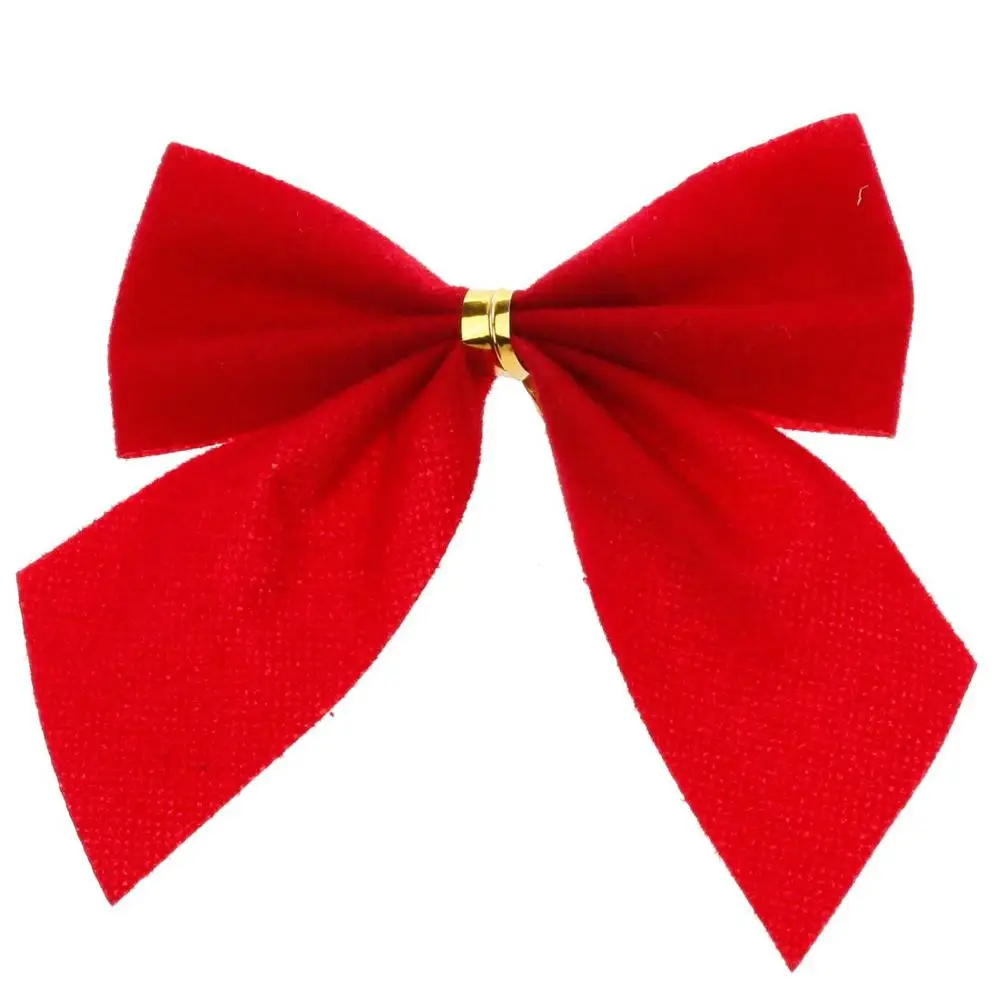

Christmas Ornaments Red Bowknot 12 Pieces/Pack Width 5cm