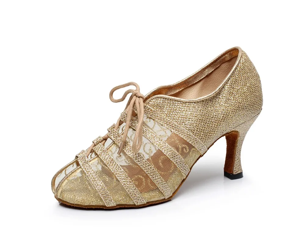 

Woman Ballroom/Latin Salsa Dance Shoes High Heel 7.5cm Girl's Party&Wedding Samba Tango Waltz Modern Practice Dance Shoes T30