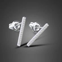 Модные длинные Сияющие серьги-гвоздики, циркон, 925 пробы, серебро, женские оригинальные очаровательные серьги, твердые серебряные ювелирные изделия, подарок