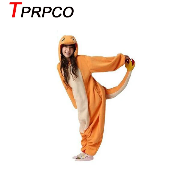 

TPRPCO Pop anime pokemon Charizard jumpsuit Pajamas pyjamas costume charmander fire dragon Adult Unisex Onesie Party NL183